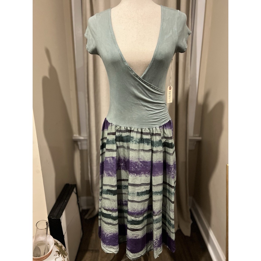 Heyne Bogut Dress‎ Size 2 NWT Hand Printed And Hand Dyed